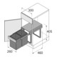 Abfallsammler Bin.it Duo II 300 B260xT450xH450mm grau Eimer Ku.HETTICH-4