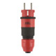 ABL Fiche 100000069 rouge noir surface de prise caoutchoutée