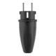 ABL Gummi Fiche Schuko 100000039 noire IP44 jusqu’à 3x2,5mm