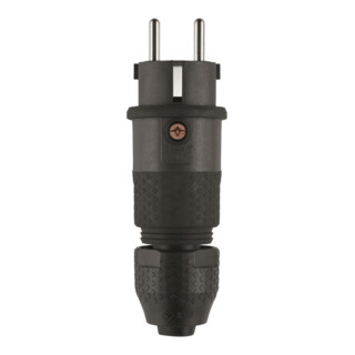 ABL Stecker 100000068 schwarz gummiert