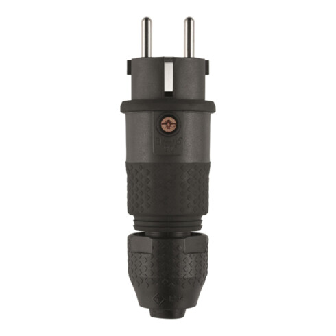 ABL Stecker 100000068 schwarz gummiert