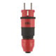 ABL Stecker 100000069 rot schwarz gummierte Grifffläche