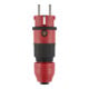 ABL Stecker 100000069 rot schwarz gummierte Grifffläche