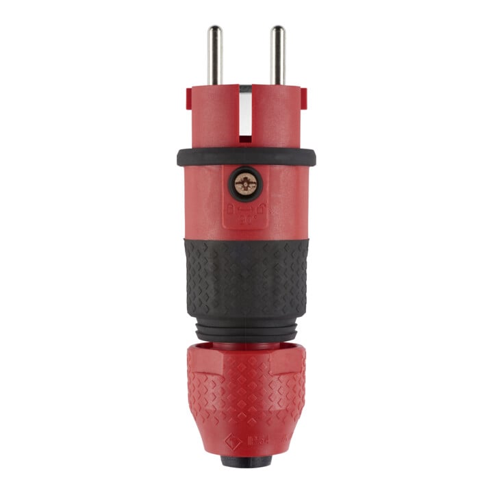 ABL Stecker 100000069 rot schwarz gummierte Grifffläche