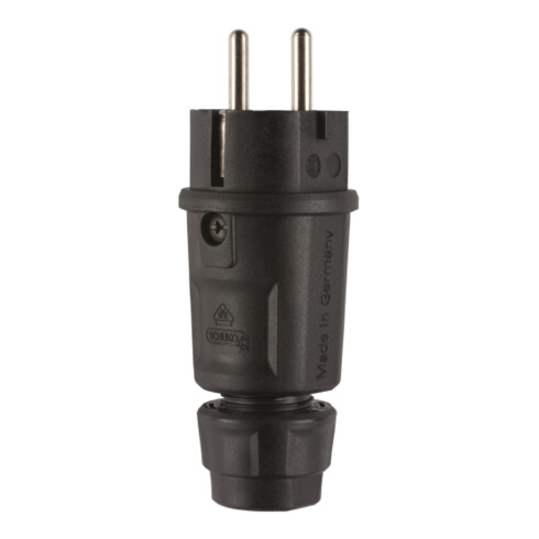 ABL Stecker SCHUKO 100000064 Elamid schwarz IP54