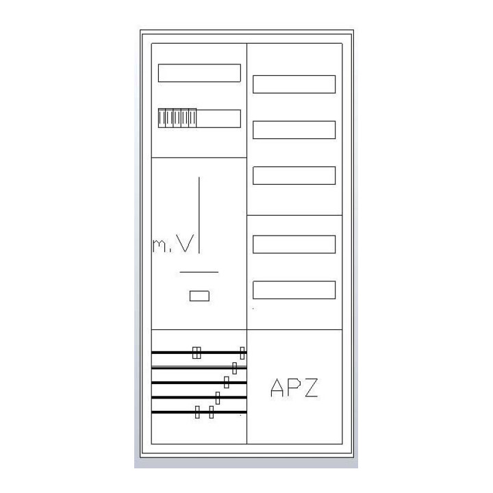 ABN Armoire complète EFH/3 points 1Z 1V1APZ HLAK/Canal S27ZA710
