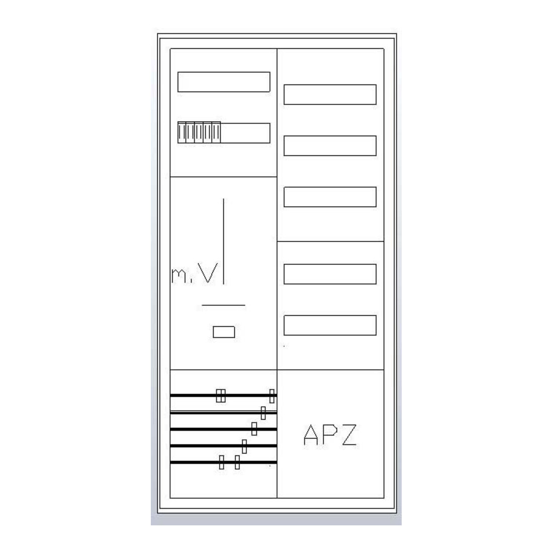 ABN Armoire complète EFH/3 points 1Z 1V1APZ HLAK/Canal S27ZA710