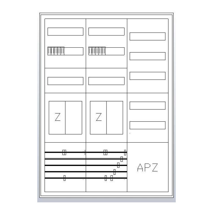 ABN Armoire compteur eHZ 2Z 2R 1V1APZ S37EA322