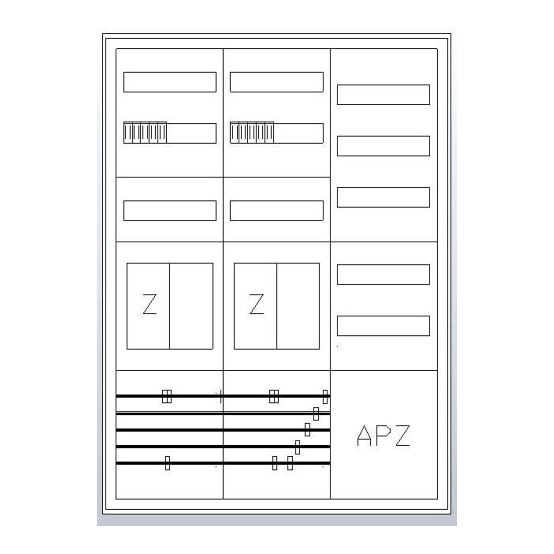 ABN Armoire compteur eHZ 2Z 2R 1V1APZ S37EA322