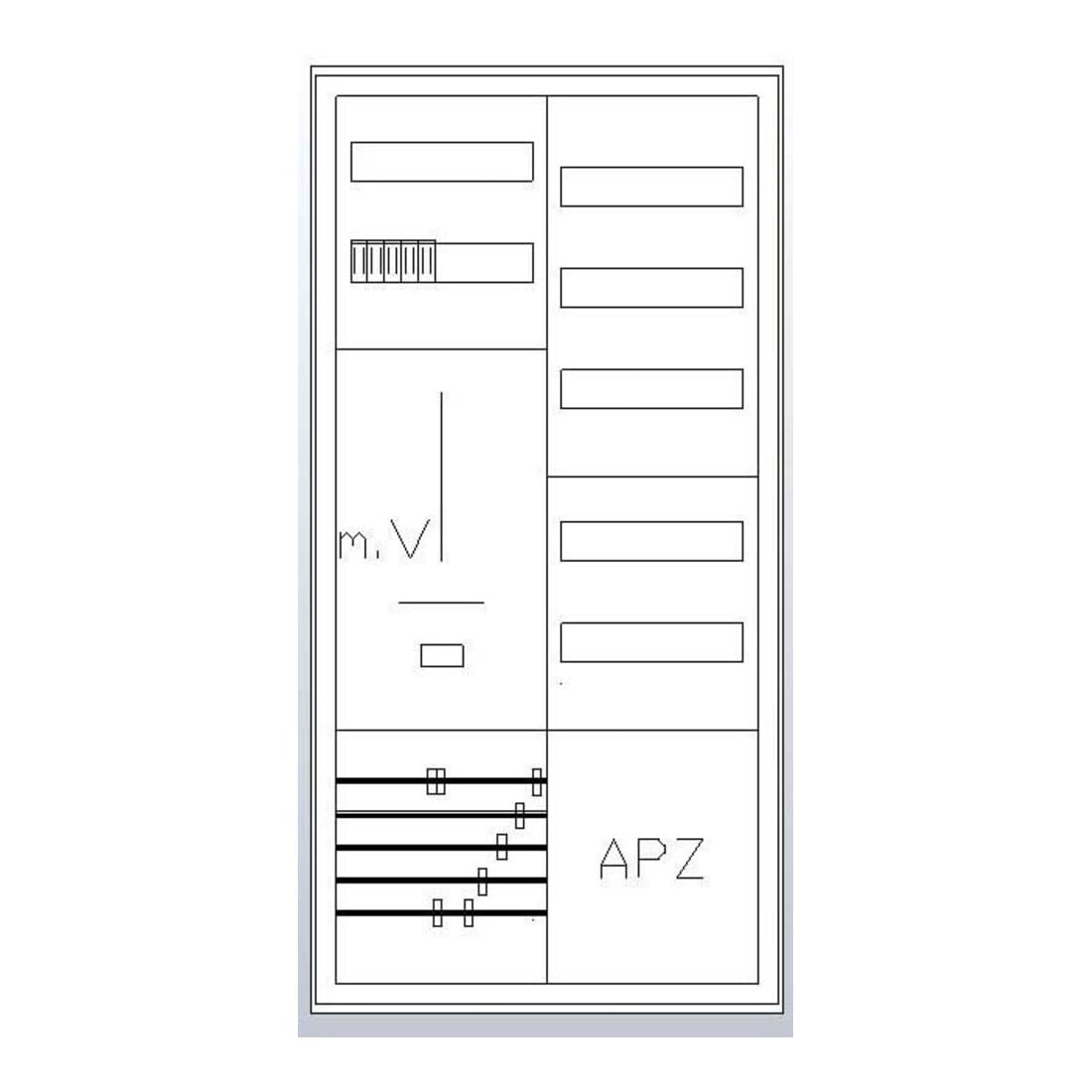 ABN Komplett-Schrank EFH/3Pkt. 1Z 1V1APZ HLAK/Kanal S27ZA710