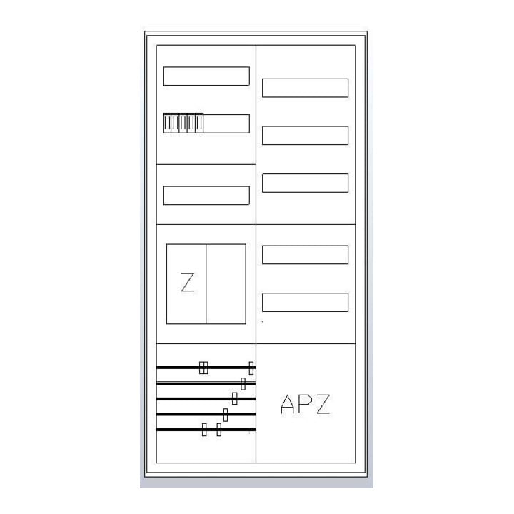 ABN Komplett-Schrank EFH/eHZ 1Z 1R1V1APZ HLAK/OKK S27EA311