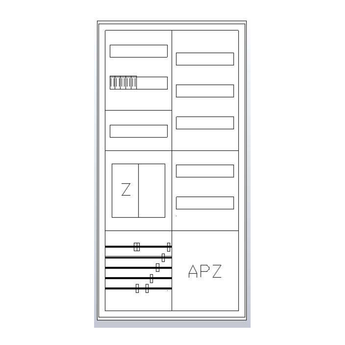 ABN Komplett-Schrank EFH/eHZ 1Z 1R1V1APZ HLAK/OKK S27EA311