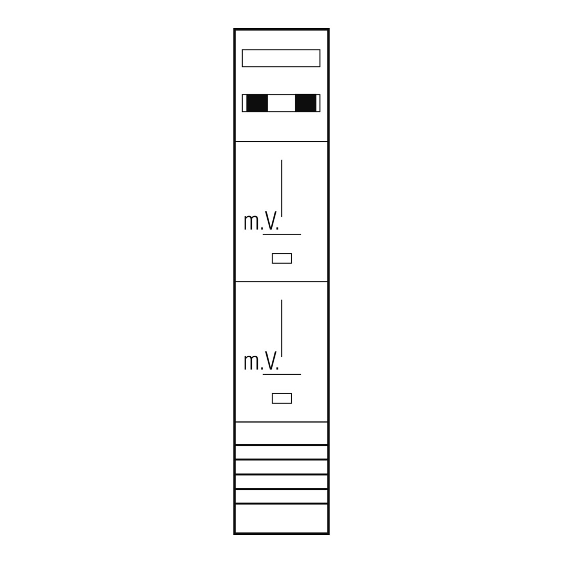 ABN Tableau compteur 3 points 2 zones Z19120