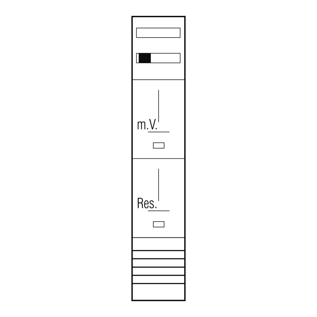 ABN Tableau de comptage 3 points 1 phase/réserve Z19111
