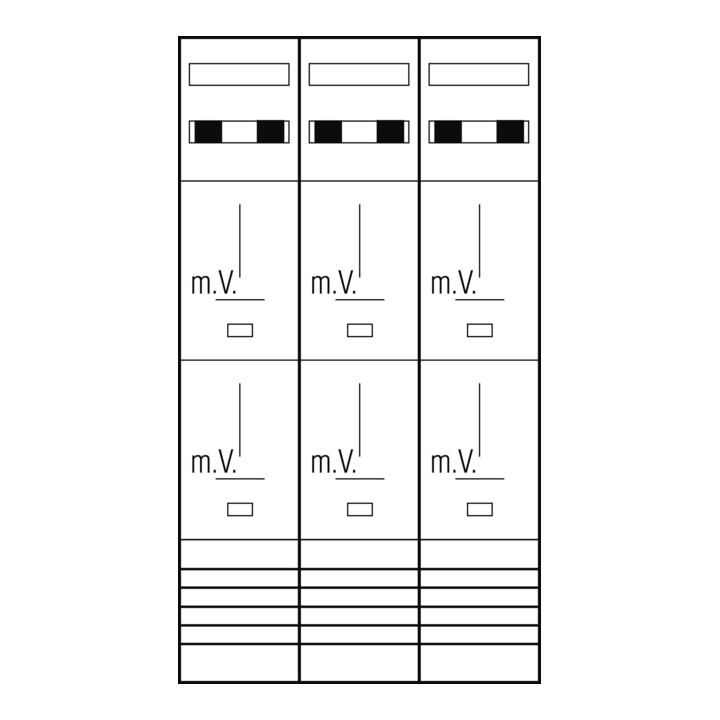 ABN Tableau de comptage 3 points 6 zones Z39160