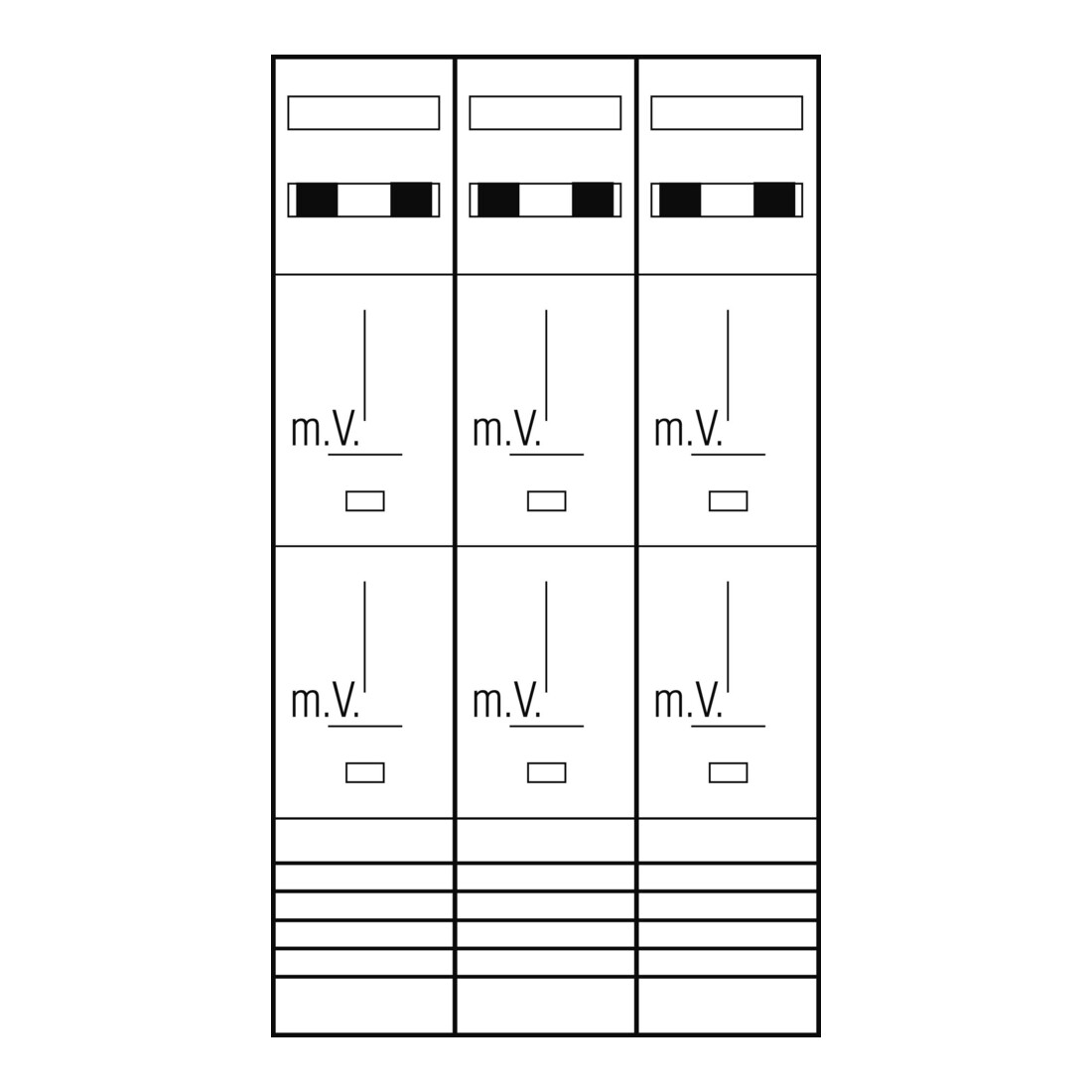 ABN Tableau de comptage 3 points 6 zones Z39160