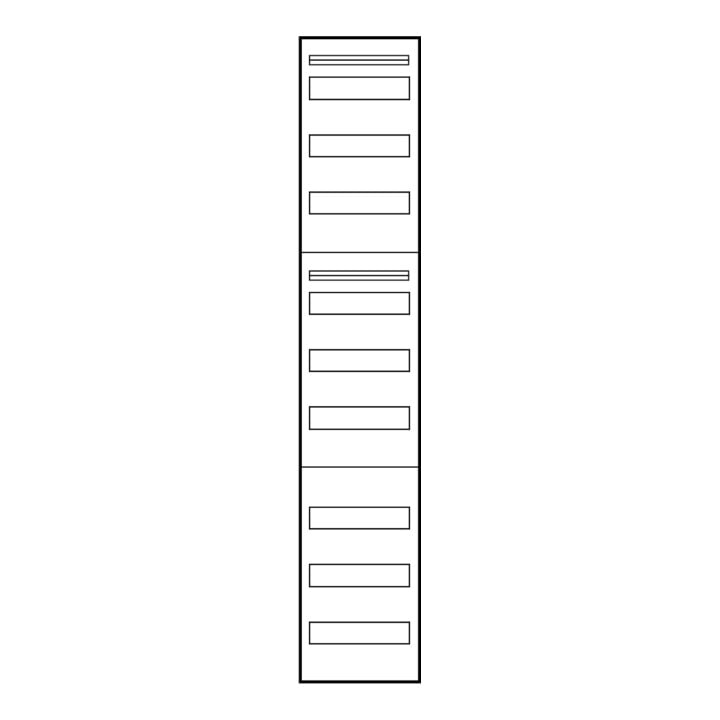 ABN Verteilerfeld 1V 9xGerätetragsch. VR19