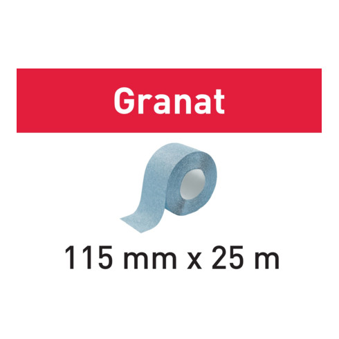 Abrasifs en rouleau 115x25m P100 GR Granat