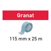 Abrasifs en rouleau 115x25m P100 GR Granat