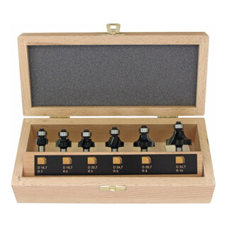 Abrundfräsersatz 973CT06A03 HM Schaft-D.8mm 6-tlg.