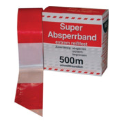 Absperrband L.500 m B.80mm gelb/schwarz geblockt 500m/Karton