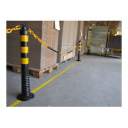 Absperrkette PP gelb/schwarz 9mm L.3m m.2 Universalhaken-4