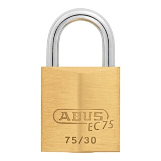 ABUS Cadenas à anse 75/30 Lock-Tag laiton massif