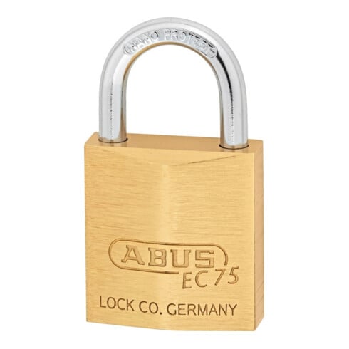 ABUS Cadenas à anse 75/30 Lock-Tag laiton massif