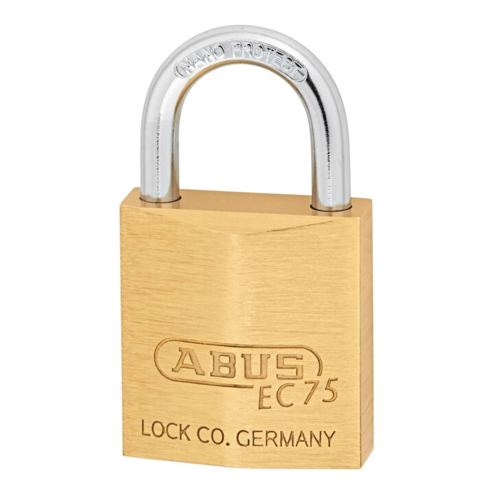 ABUS Cadenas à anse 75/30 Lock-Tag laiton massif