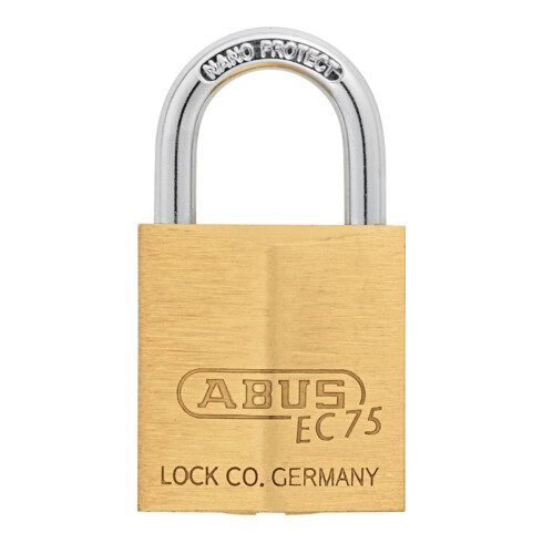 ABUS Cadenas à anse 75/30 Lock-Tag laiton massif
