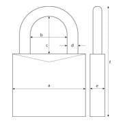 ABUS Cadenas à anse 90RK/50-3