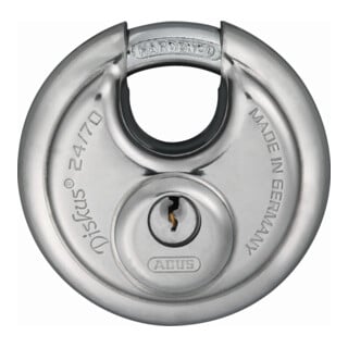 ABUS Cadenas à disque Diskus 24/70 Lock-Tag Acier inoxydable