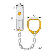 ABUS : Chaîne de porte SK99 S B/DFNLI-3