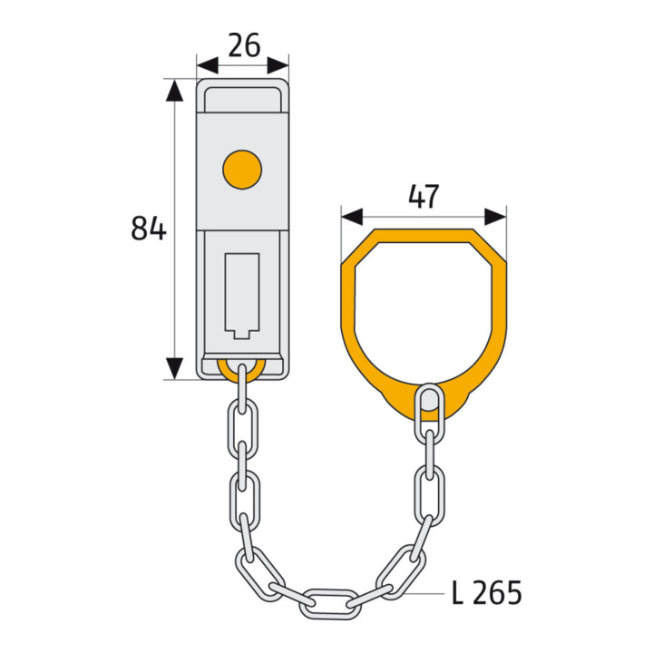 ABUS : Chaîne de porte SK99 S B/DFNLI