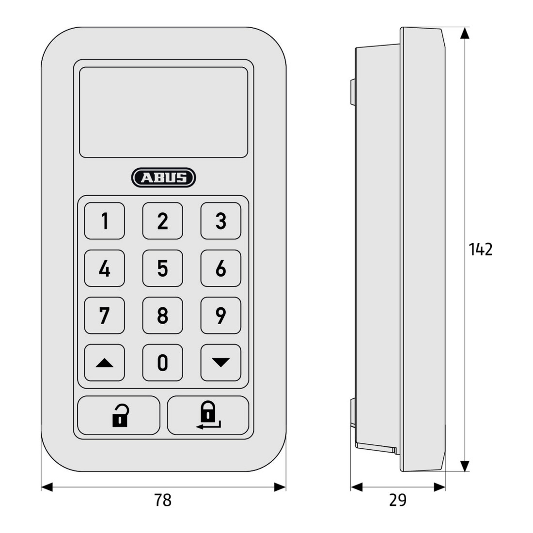 ABUS Clavier sans fil HomeTec Pro CFT3000W
