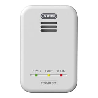 ABUS Détecteur de gaz GWM100ME, Norme BS EN 50194 B : 75xH : 115xP : 36,5 mm, plastique, blanc
