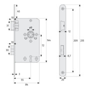 ABUS Einsteckschloss TK10 S-3