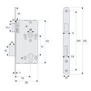 ABUS Einsteckschloss TKZ20 S-3