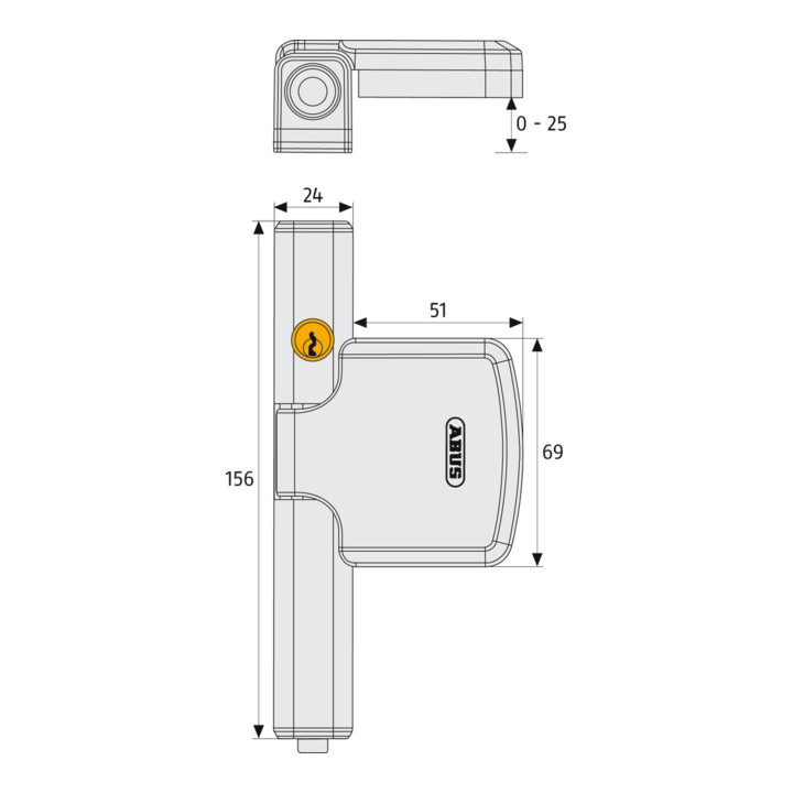 ABUS Fenster-Zusatzsicherung FTS206 S AL0125
