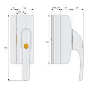 ABUS Fenstergriff-Schloss FO400A B AL0125-3