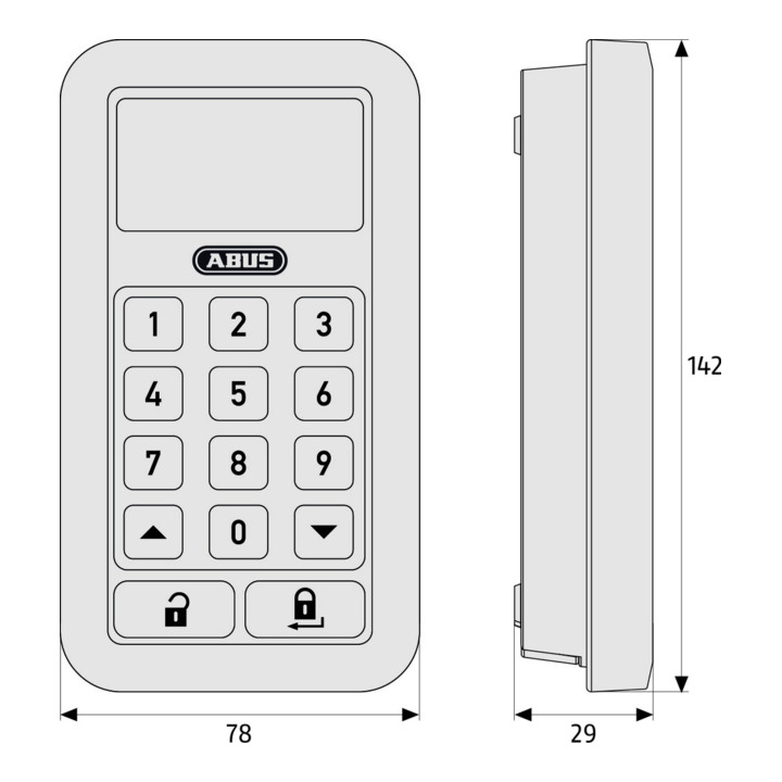 ABUS Funk-Tastatur HomeTec Pro CFT3000W