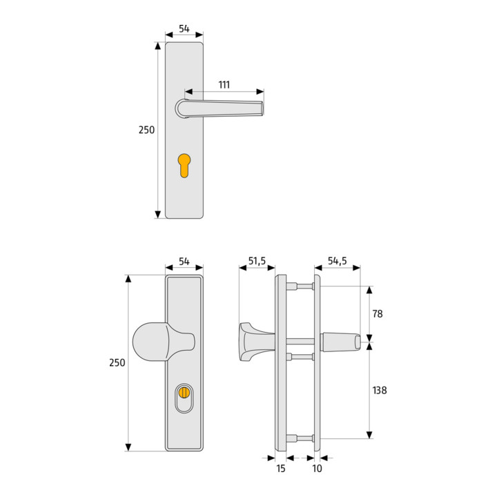 ABUS Garniture de protection KLZS714 F1 EK