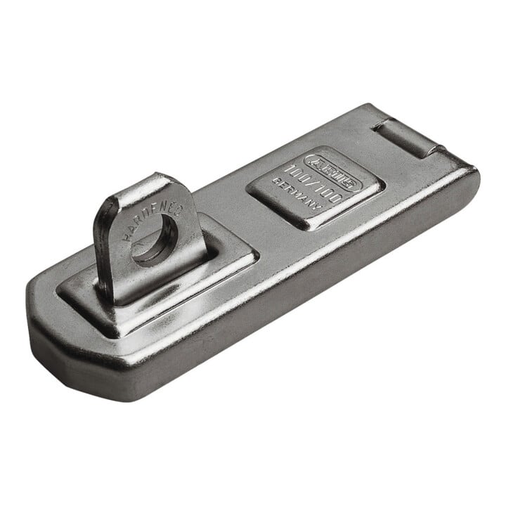 ABUS Loquet de porte avec plaque à œillets 100/100 B/SB acier anti-corrosion