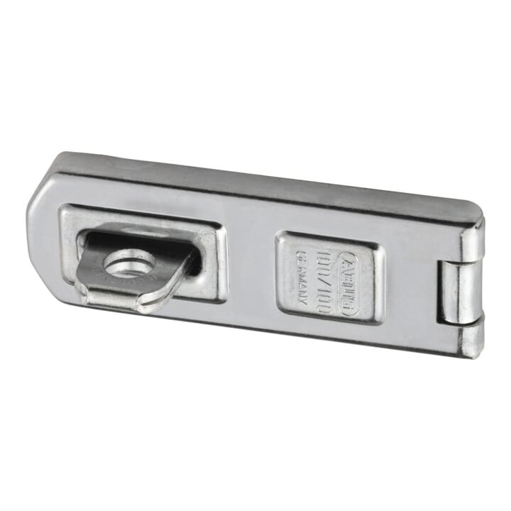 ABUS Loquet de porte avec plaque à œillets 100/100 B/SB acier anti-corrosion