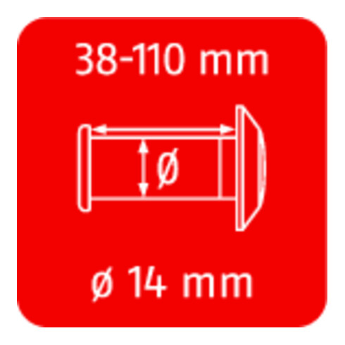 ABUS Œilleton de porte DTS3214 DFNLIESPPDK, 105°, noir, argenté