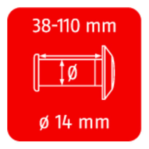 ABUS Œilleton de porte DTS3214 DFNLIESPPDK, 105°, noir, argenté