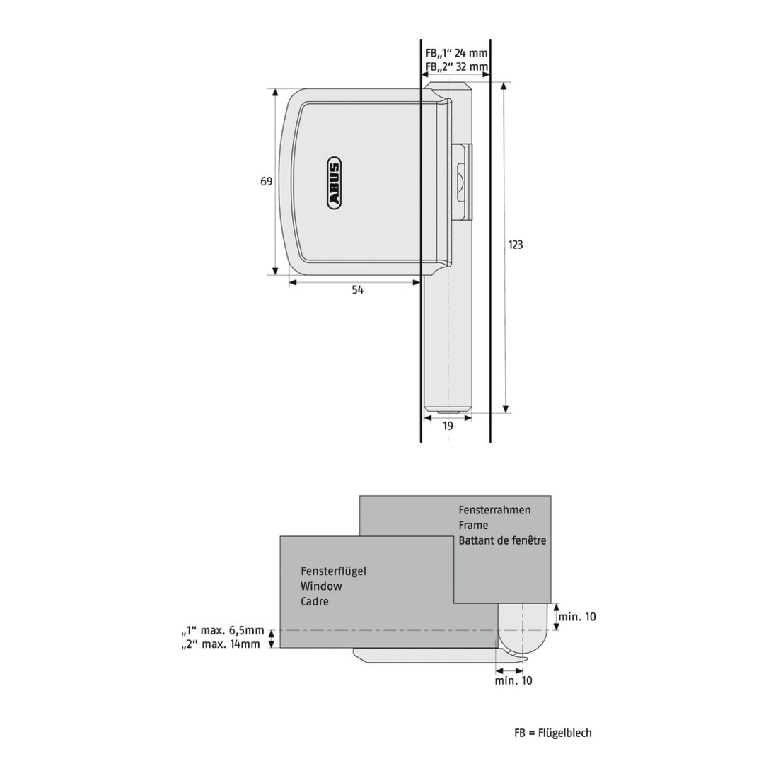 ABUS Scharnierseitensicherung FAS101 S EK