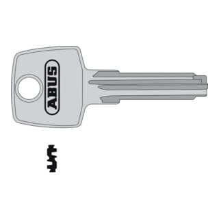 ABUS Schlüsselrohling EC550, eckig Messing neusilber