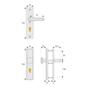 ABUS Schutzbeschlag KLS114 F1 b.Dr. EK-3