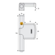 Serrure à fenêtre supplémentaire ABUS FTS206 S AL0125-3